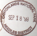 Park stamp for Canyonlands NP
