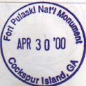 Park stamp for Fort Pulaski NM