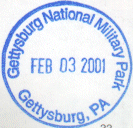 Park stamp for Gettysburg NMP