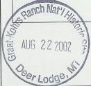 Park stamp for Grant-Kohrs Ranch NHS