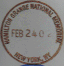 Park stamp for Hamilton Grange NM
