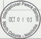 Park stamp the International Peace Garden