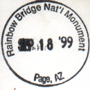 Park stamp for Rainbow Bridge NM
