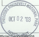 Park stamp for Theodore Roosevelt NP