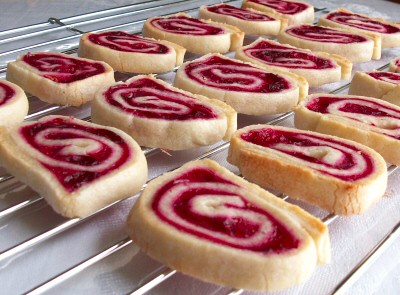 Cranberry Roll-Up Freezer Cookies